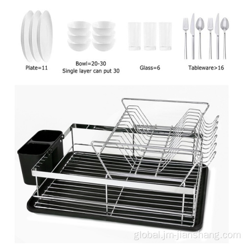 2 Tier Kitchen Drainer 2 Tier Chrome Plated Dish Rack Factory